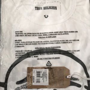 Black & White True Religion Buddha tee